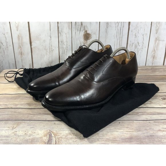 campanile shoes Oxford Wingtip Lace Up Size 12 Made In Italy Campanile Mens Wingtip Oxford Made in Italy Chestnut Brown  main image 4
